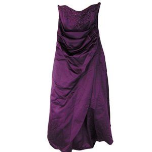 David's Bridal Shop Prom Gown Bridesmaid  * Size 6 * Purple   Polyester * EUC